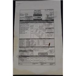 "Tales from the Hood II" 2018 Call sheet Starring: Bill Martin, Christopher Horne, Julian Batherson