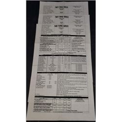 "The Final Girls" 2014 Call Sheet Starring: Taissa Farmiga, Manlin Akerman, Alexander Ludwig, Nina D