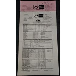 "Scream Season 2" 2016 Call Sheet  Starring Willa Fitzgerald, John Karna, Bex Taylor-Klaus, Amadeus