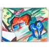 Image 2 : Franz Marc German Oil and Gouache on Paper