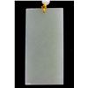 Image 4 : Chinese White Jade Carved Rectangle Pendant