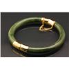 Image 1 : British Colombia Green Jade Carved Bangle