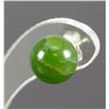 Image 6 : Sterling Silver 8mm Genuine Green Jade Stud
