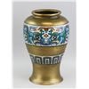 Image 1 : Japanese Gilt Bronze Cloisonne Taotie Pattern Vase