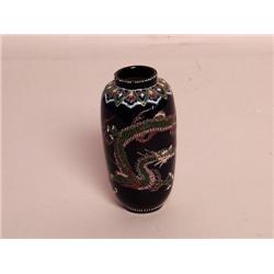 Satsuma Enamelled Ceramic Dragon Vase