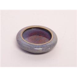 Antique Chinese Flambe Shallow Bowl