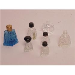 Seven Vintage Perfume Bottles