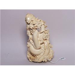 Mastodon Fossil Ivory Carving