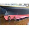Image 8 : 1:192 SCALE MODEL OF THE TITANIC IN SOLD WOOD WITH GLASS SHOWCASE.  SHIP MEASURES 56" LONG,