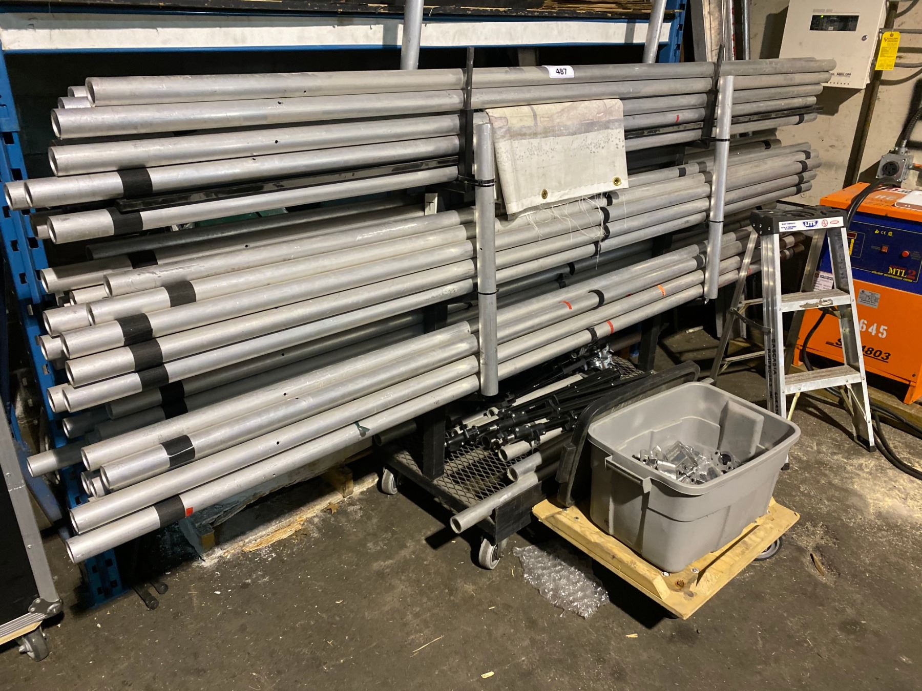 Drop Sides Pole Racks ROLLING RACK WITH BACK DROP POLES AND ATTACHMENTS