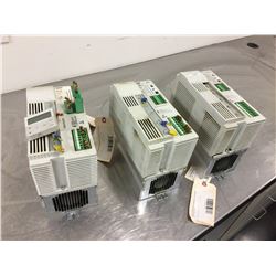 (3) LENZE FVF8217-F & EVF8217-E INVERTER DRIVE *1 DRIVE W/ BROKEN HOUSING*