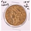 Image 1 : 1875-S Type 2 $20 Liberty Head Double Eagle Gold Coin