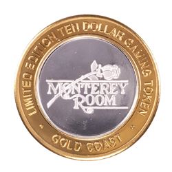 .999 Fine Silver Gold Coast Las Vegas, Nevada $10 Casino Limited Edition Gaming Token
