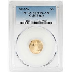2007-W $5 Proof American Gold Eagle Coin PCGS PR70DCAM