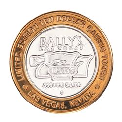 .999 Silver Ballys Las Vegas, Nevada $10 Casino Limited Edition Gaming Token