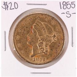 1855-S Type 1 $20 Liberty Head Double Eagle Gold Coin