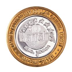 .999 Silver Harrah's Casino Reno Nevada $10 Casino Limited Edition Gaming Token