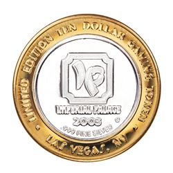 .999 Silver Imperial Palace Hotel & Casino Las Vegas $10 Limited Edition Gaming Token