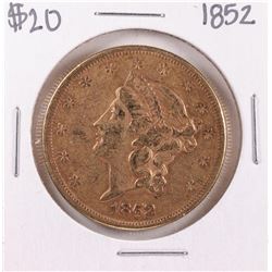 1852 Type 1 $20 Liberty Head Double Eagle Gold Coin