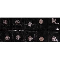 Lot of (10) Disney Mickey & Minnie Mouse Golfer 1/20 oz. .999 Fine Silver Coin Rounds