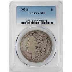 1902-S $1 Morgan Silver Dollar Coin PCGS VG08