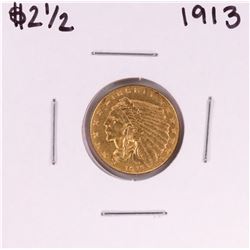 1913 $2 1/2 Indian Head Quarter Eagle Gold Coin
