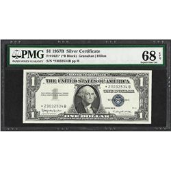 1957B $1 Silver Certificate STAR Note Fr.1621* PMG Superb Gem Uncirculated 68EPQ