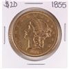 Image 1 : 1855 Type 1 $20 Liberty Head Double Eagle Gold Coin