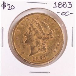 1883-CC $20 Liberty Head Double Eagle Gold Coin