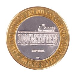 .999 Silver Boomtown Reno, NV $10 Casino Limited Edition Gaming Token
