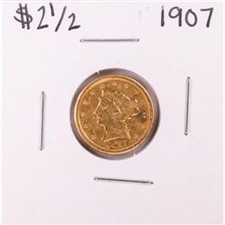 1907 $2 1/2 Liberty Head Quarter Eagle Gold Coin