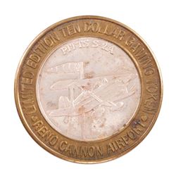 .999 Silver Fly RNO Reno Tahoe $10 Casino Limited Edition Gaming Token