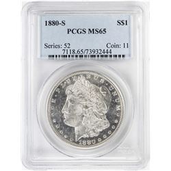 1880-S $1 Morgan Silver Dollar Coin PCGS MS65