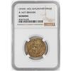 Image 1 : AH451-492 Ghaznavid Dinar A-1637 Ibrahim Gold Coin NGC Genuine
