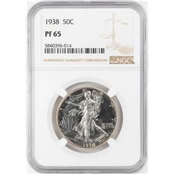 1938 Proof Walking Liberty Half Dollar Coin NGC PF65