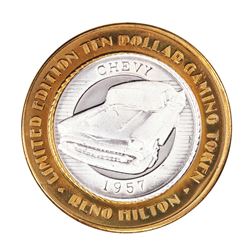 .999 Silver Reno Hilton Nevada $10 Casino Limited Edition Gaming Token