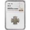 Image 1 : 1948 Roosevelt Dime Coin NGC MS67