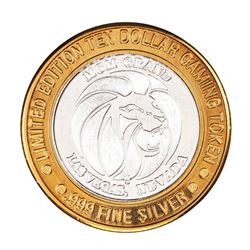 .999 Fine Silver MGM Grand Las Vegas, Nevada $10 Limited Edition Gaming Token