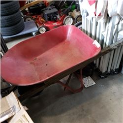 RED METAL WHEEL BARROW