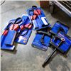 Image 1 : 3 INDUSTRIAL STRAP WRENC SETS AND PRYBARS