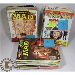 LOT OF 75 VINTAGE MAD MAGAZINES (60 REGULAR AND