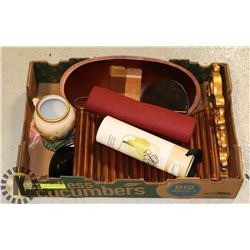 BOX W/WOOD SALAD BOWL WITH FORK &