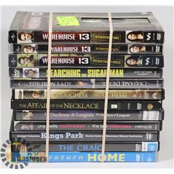 LOT OF 12 DVD'S INCLUDING SEASONS 1-3 WAREHOUSE