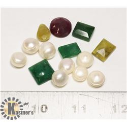 #38-RED RUBY/YELLOW SAPPHIRE/EMERALD 130ct