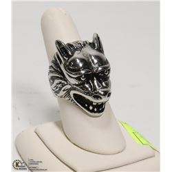 NEW MEN'S WOLF HEAD RING - SIZE 7.5 WITH