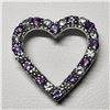 Image 2 : SILVER NATURAL AMETHYST CUBIC ZIRCONIA  PENDANT