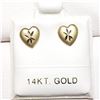 Image 4 : 14K YELLOW GOLD "SCREWBACK"  EARRINGS