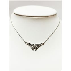 SILVER DIAMOND  NECKLACE