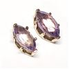 Image 1 : 14KT YELLOW GOLD FILL AMETHYST(1.2CT) STUD