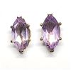 Image 2 : 14KT YELLOW GOLD FILL AMETHYST(1.2CT) STUD